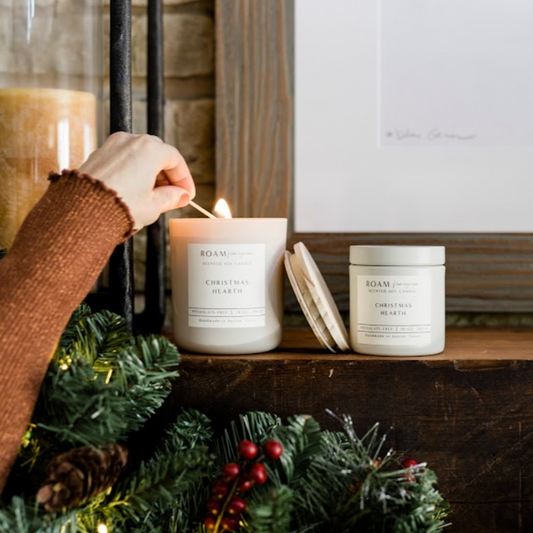 christmas family gathering holiday candles fresh scent clean host cozy intimate garden twilight