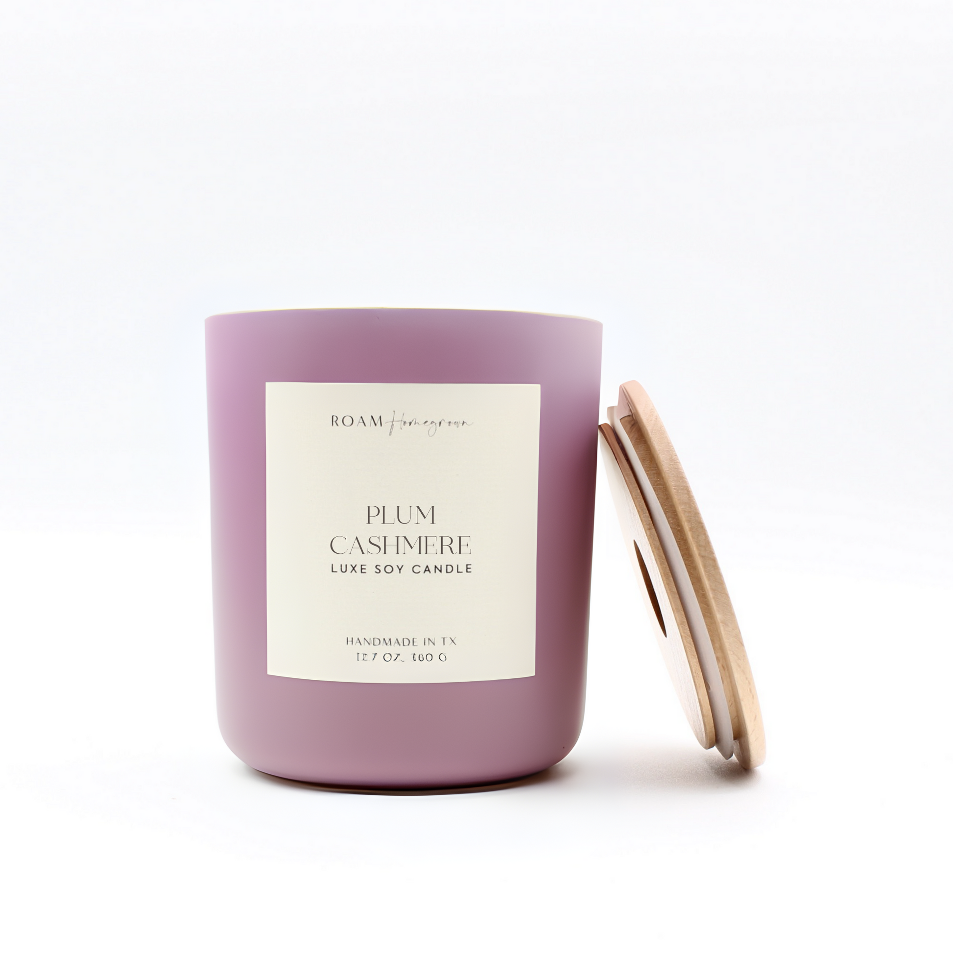 Brighter Days Soy Candle, Plum Cashmere - ROAM Homegrown