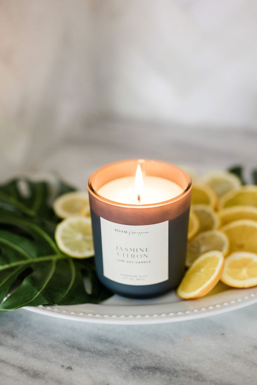 Jasmine Citron Luxe Smoke Candle - ROAM Homegrown