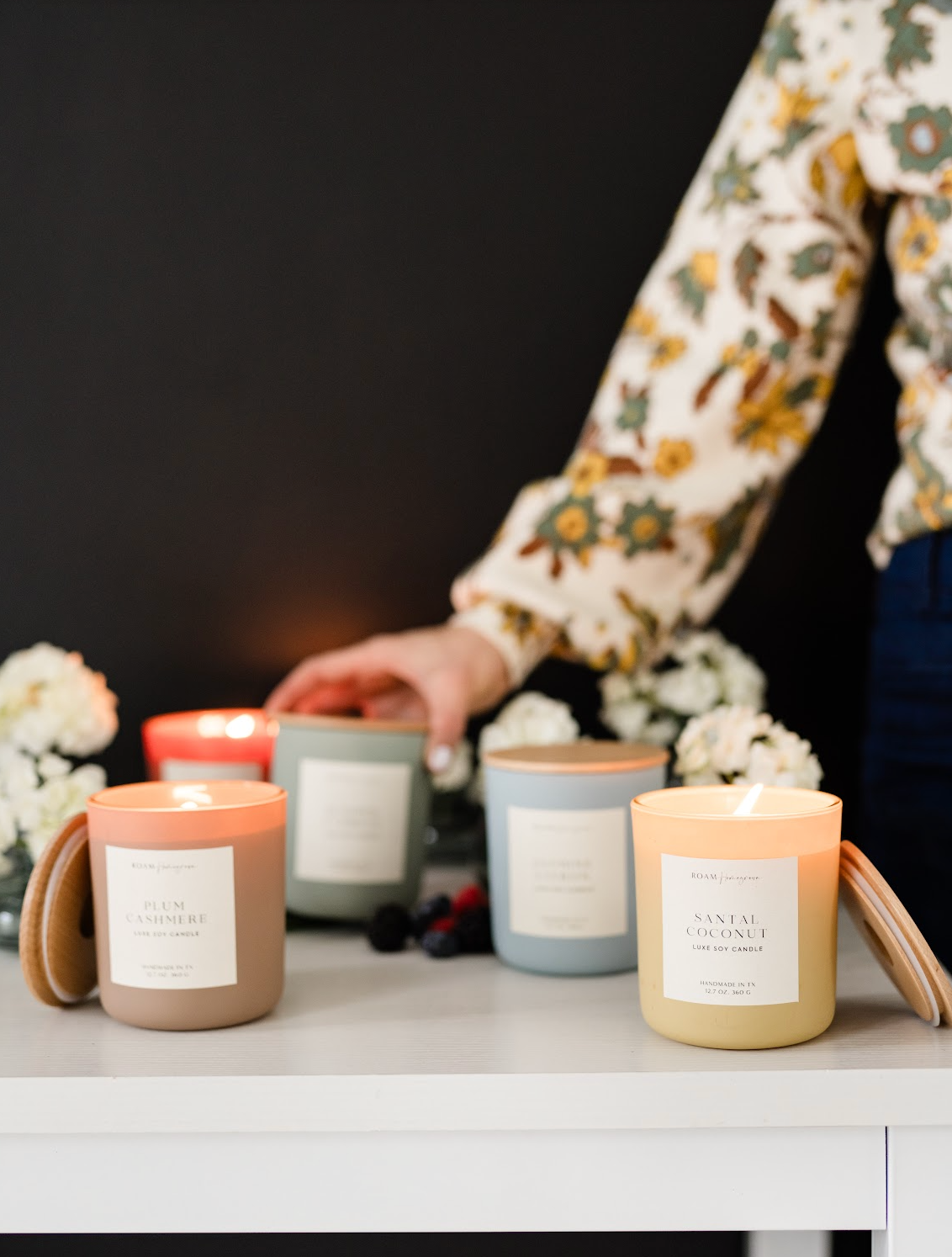 Brighter Days Soy Candle, Plum Cashmere - ROAM Homegrown