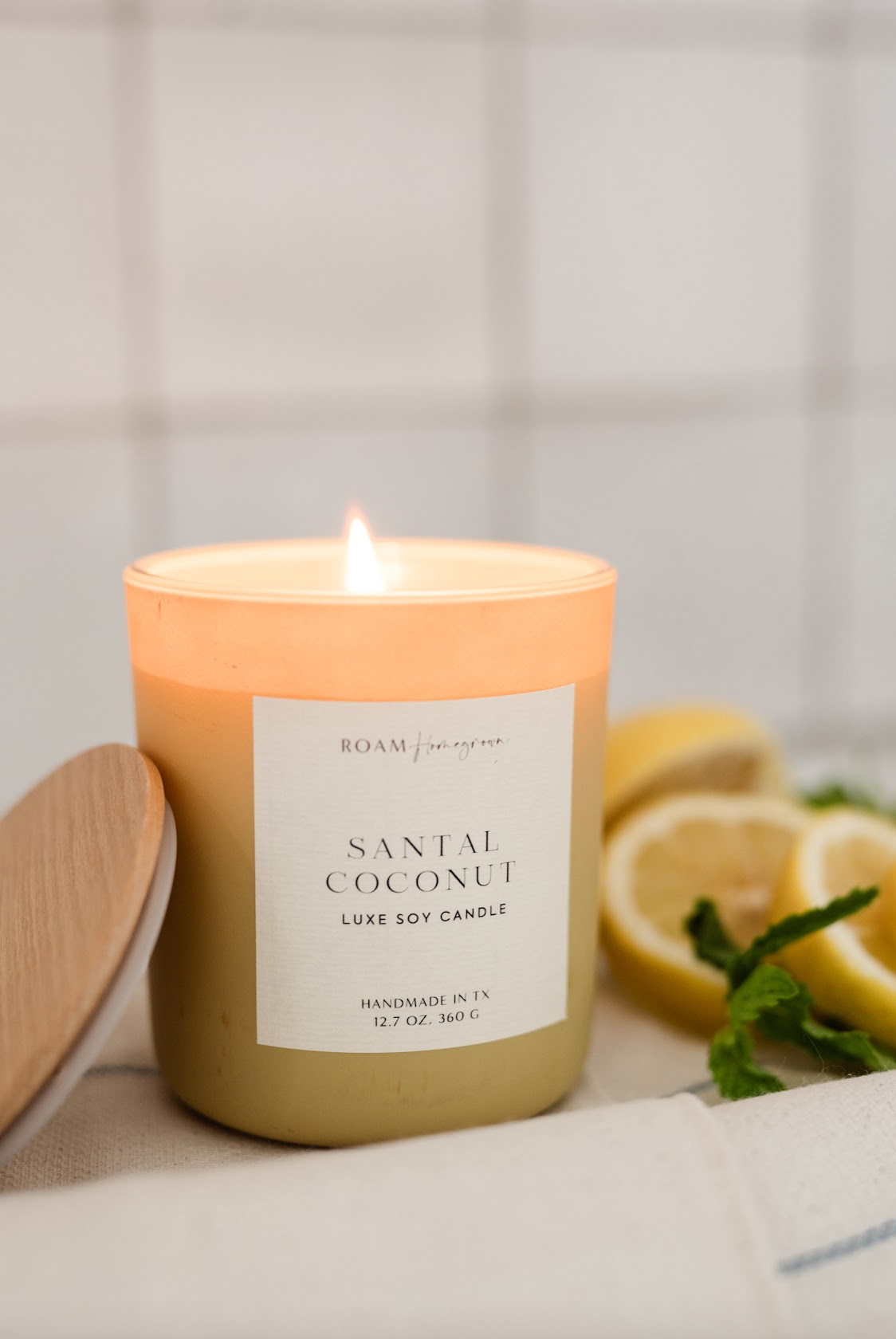 Brighter Days Soy Candle, Santal Coconut - ROAM Homegrown