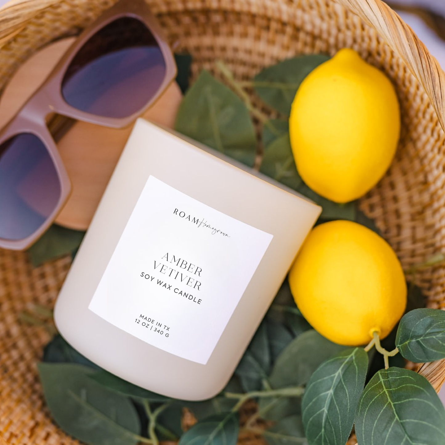 Amber Vetiver 12 oz Double Wick Soy Candle