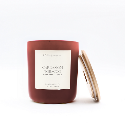 Brighter Days Soy Candle, Cardamom Tobacco - ROAM Homegrown