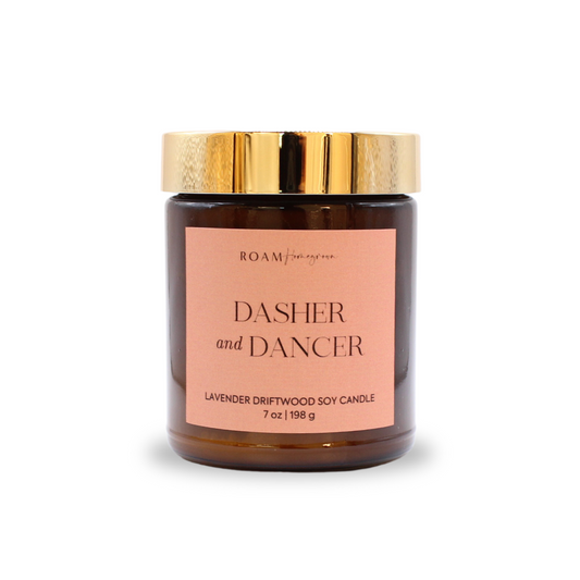 Dasher and Dancer Christmas Candle - ROAM Homegrown