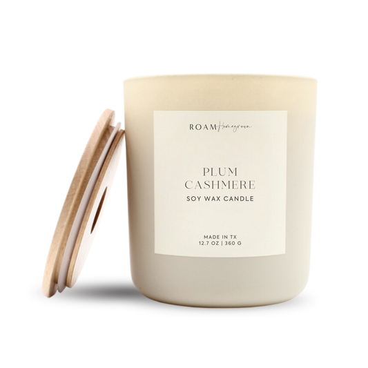 Plum Cashmere 12 oz Double Wick Soy Candle