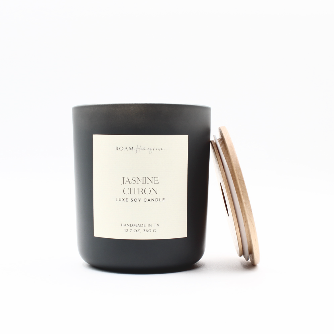 Jasmine Citron Luxe Smoke Candle - ROAM Homegrown