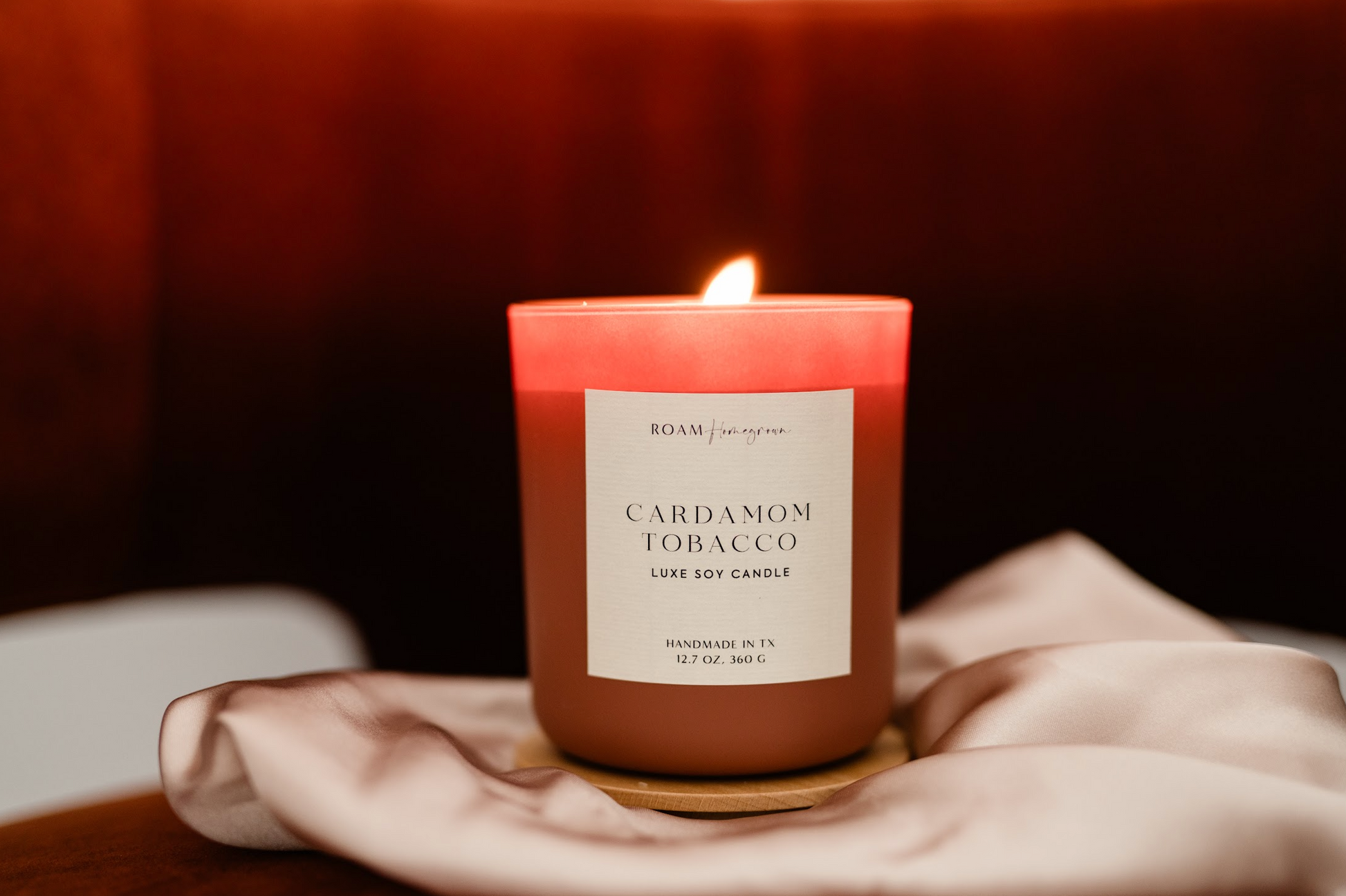 Brighter Days Soy Candle, Cardamom Tobacco - ROAM Homegrown