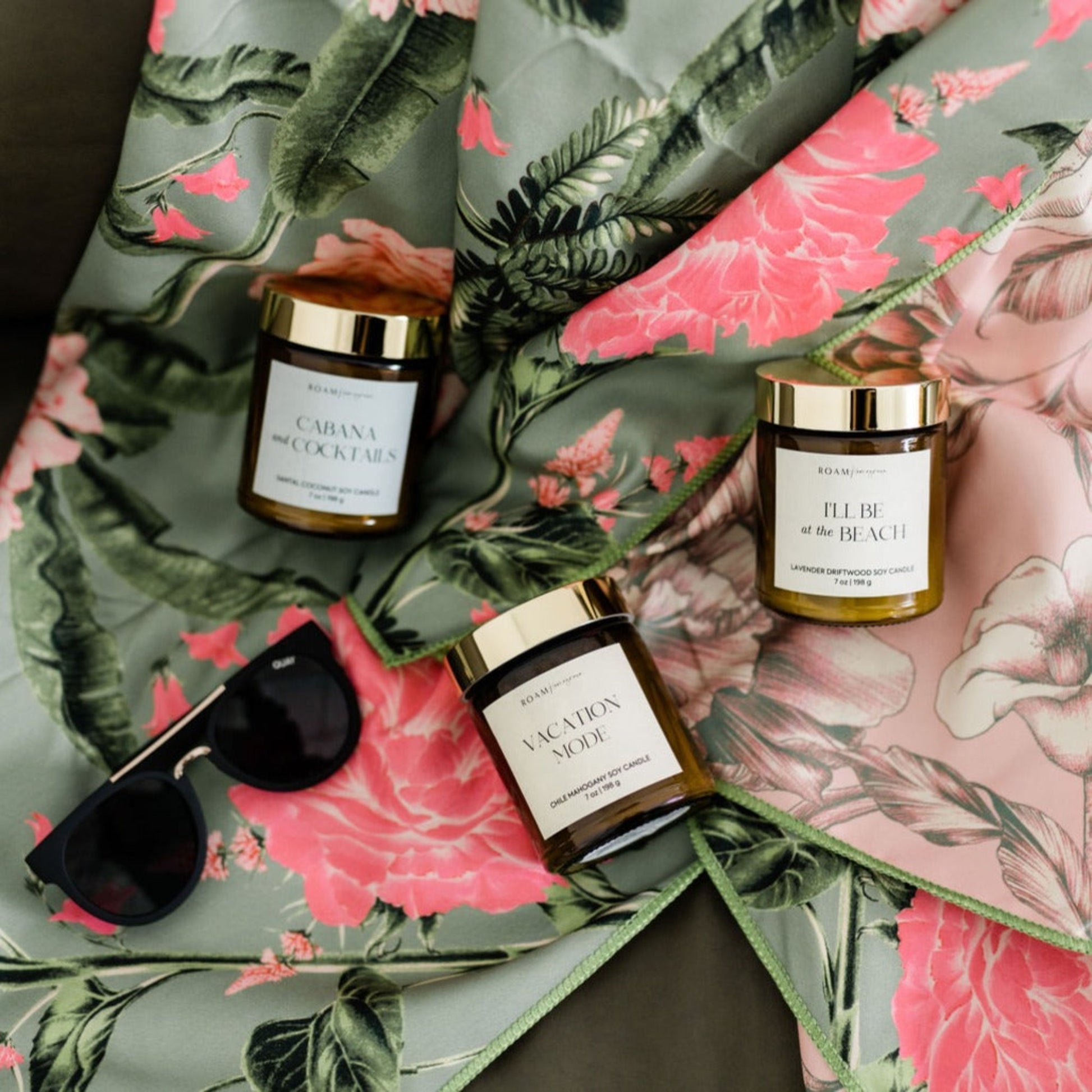 summer candle collection woodsy, fresh, beachy, citrus