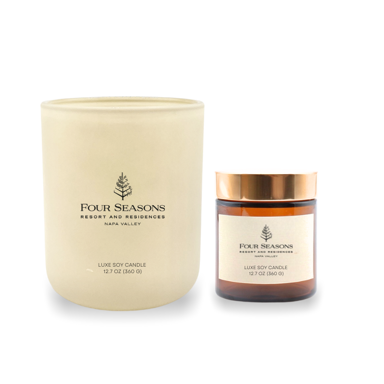 custom candle for spa and hotel retail