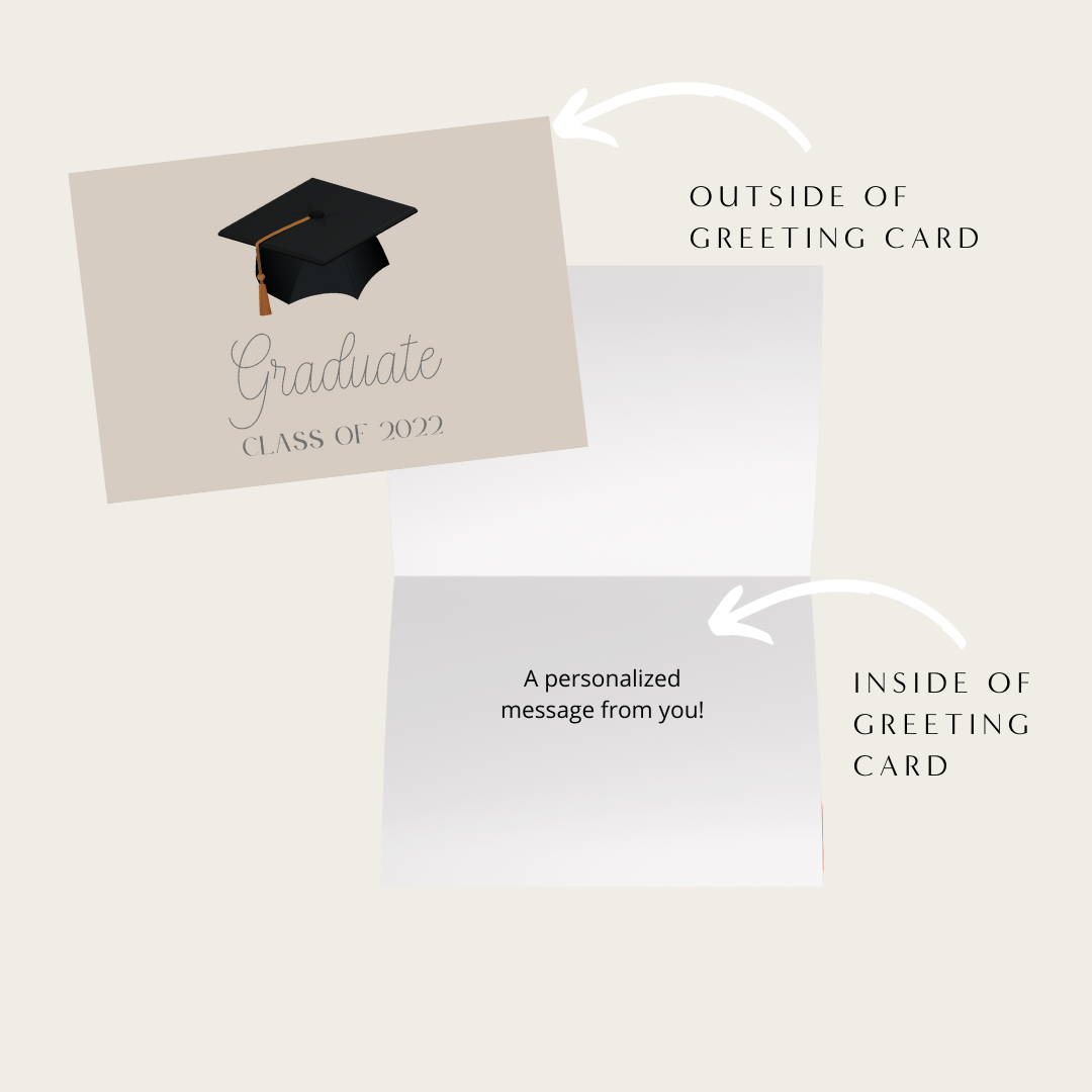 graduate class of 2022 gift box comes with personalized greeting card