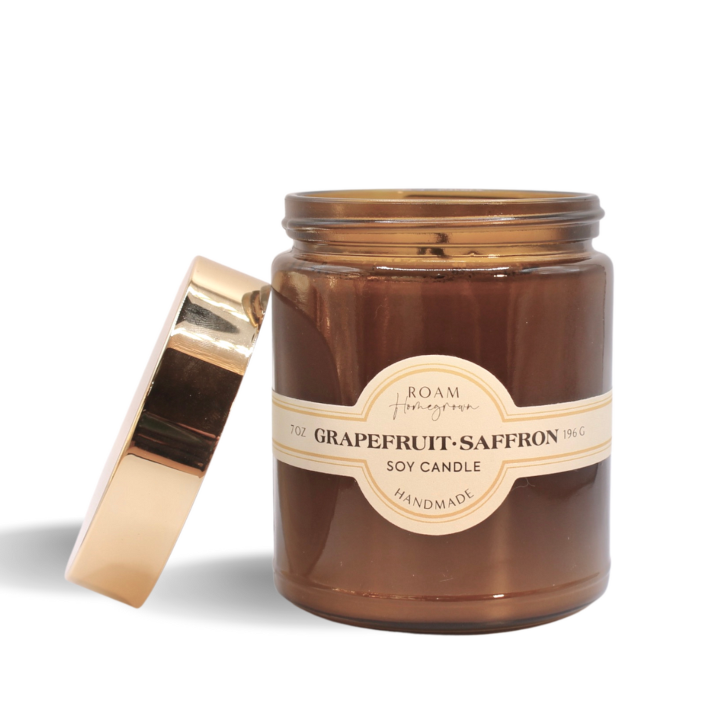 grapefruit saffron hand poured natural soy candle