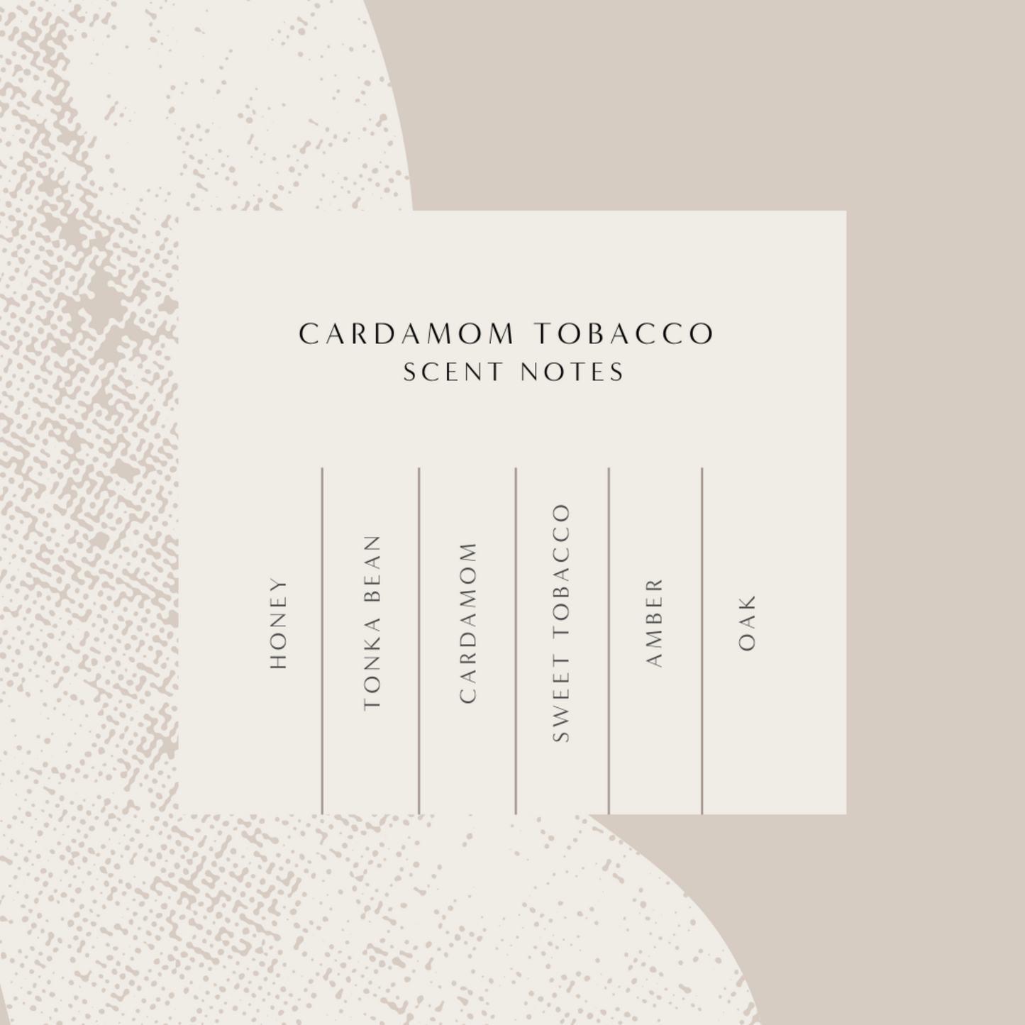 Cardamom Tobacco  Oversized Luxe Soy Candle, Smoke