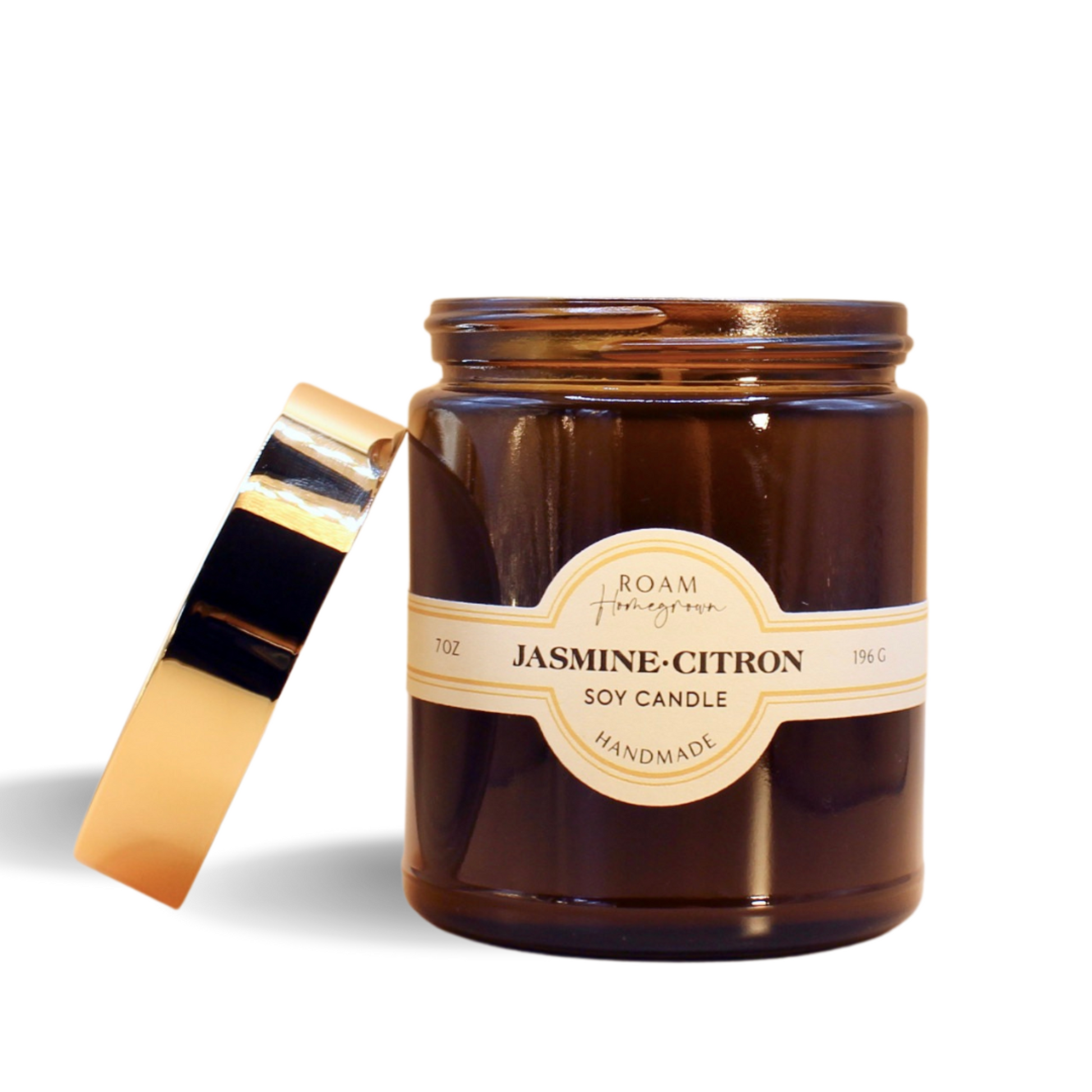 jasmine citron hand poured natural soy candle